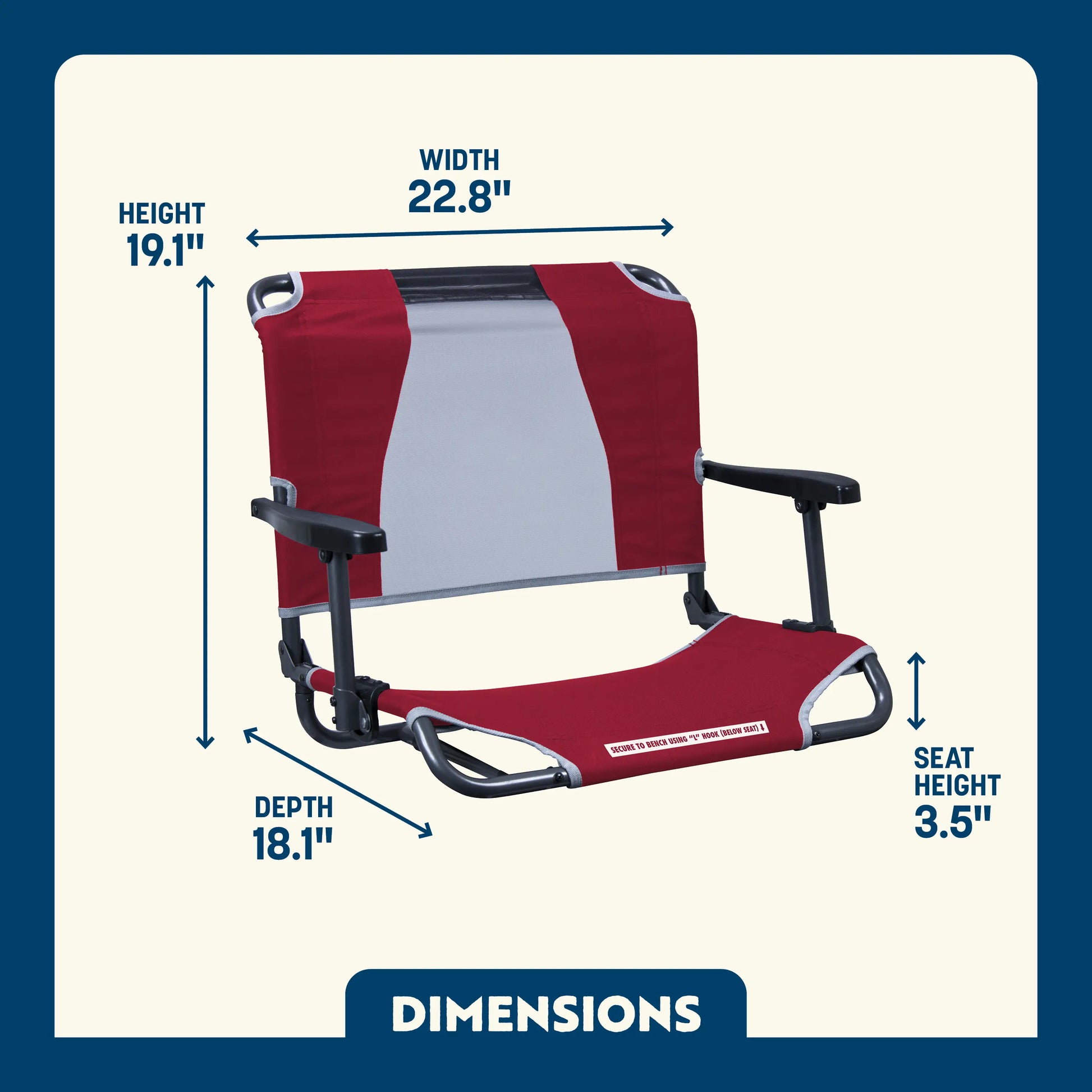 Big Comfort Stadium Chair™ with Armrests - Fresh Pair