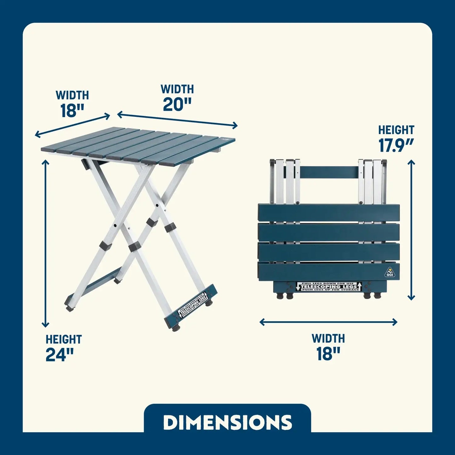 Compact Camp Table 20™ - Classic Pick