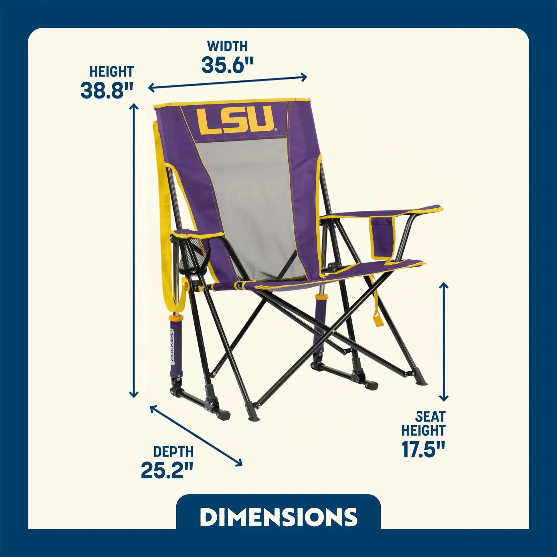 College Comfort Pro Rocker™ - LSU Tigers - Ready Routine