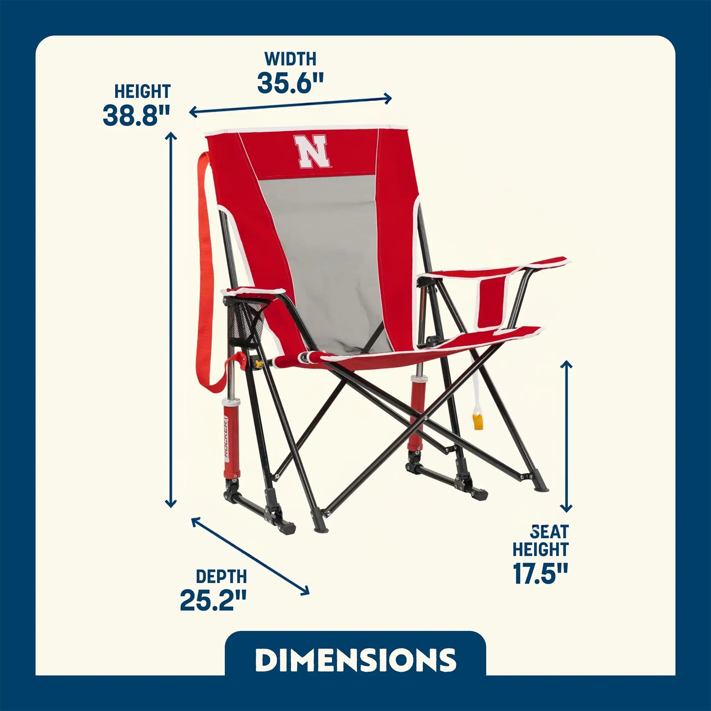 College Comfort Pro Rocker™ - Nebraska Cornhuskers - Fresh Pair