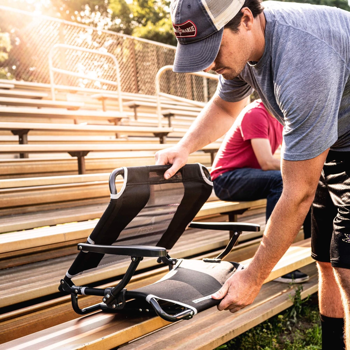 Big Comfort Stadium Chair™ with Armrests - Fresh Pair
