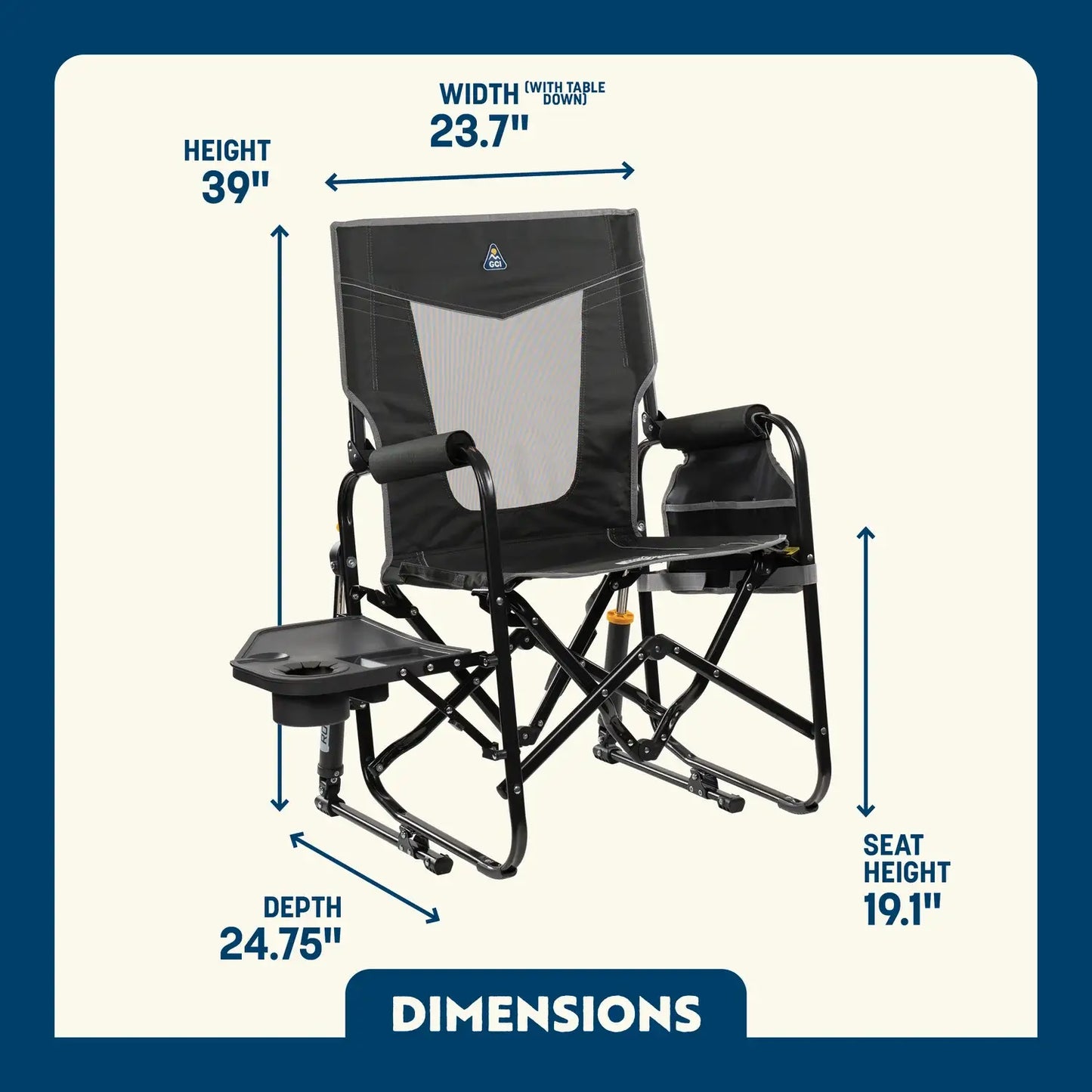 Stowaway Rocker™ with Side Table - Daily Set